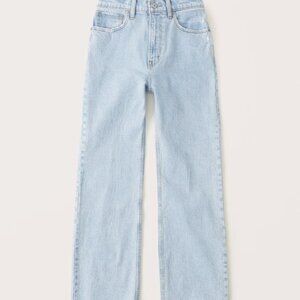 Abercrombie & Fitch High Rise 90s Relaxed Jean - LIGHT - 25 SHORT